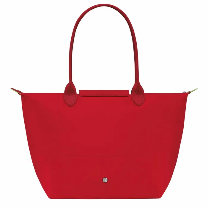 Women Le Pliage Green L Tote Bag Tomato Longchamp Shoulder Bags