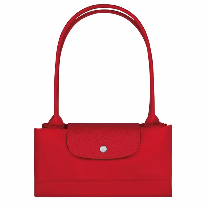 Women Le Pliage Green L Tote Bag Tomato Longchamp Shoulder Bags
