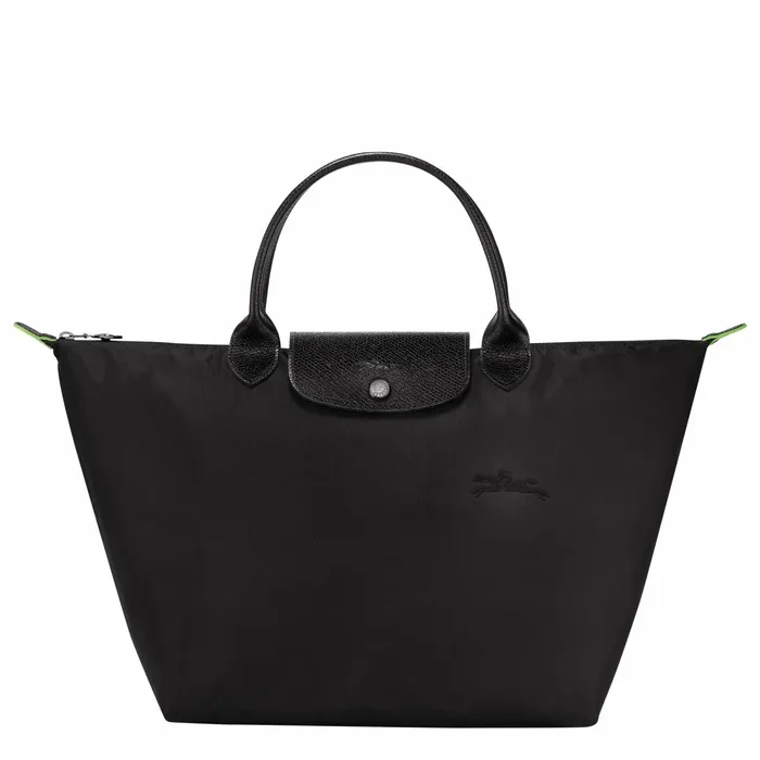Women Le Pliage Green M Handbag Black Longchamp Handbags