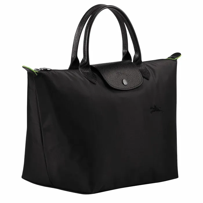 Women Le Pliage Green M Handbag Black Longchamp Handbags