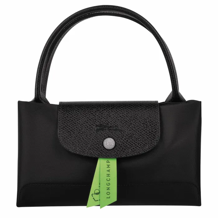 Women Le Pliage Green M Handbag Black Longchamp Handbags