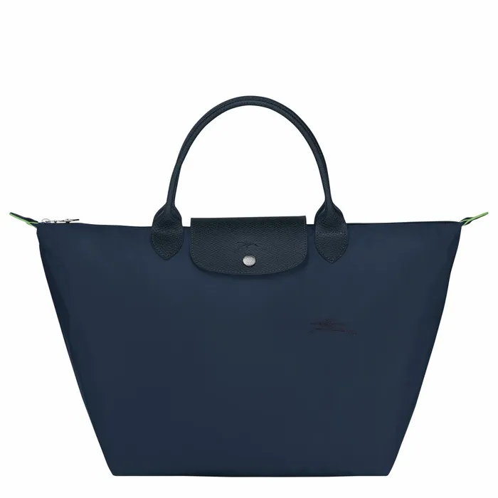 Women Le Pliage Green M Handbag Navy Longchamp Handbags
