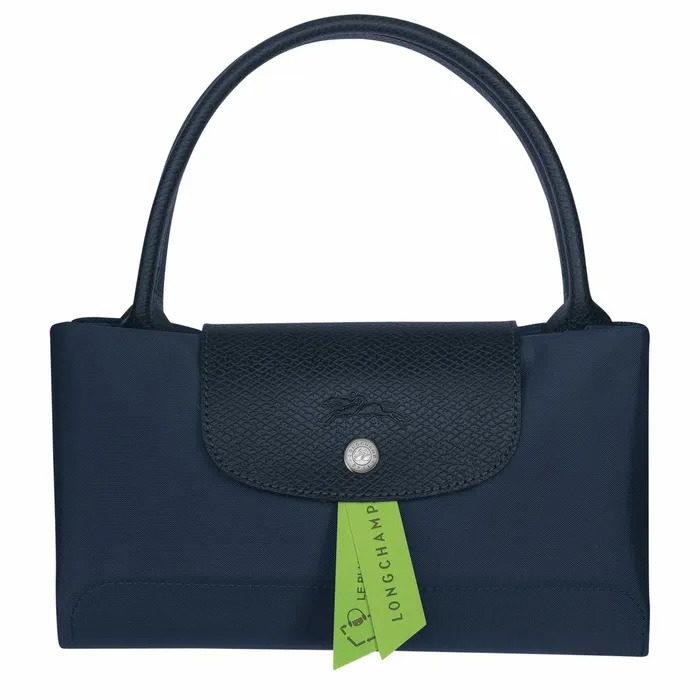 Women Le Pliage Green M Handbag Navy Longchamp Handbags