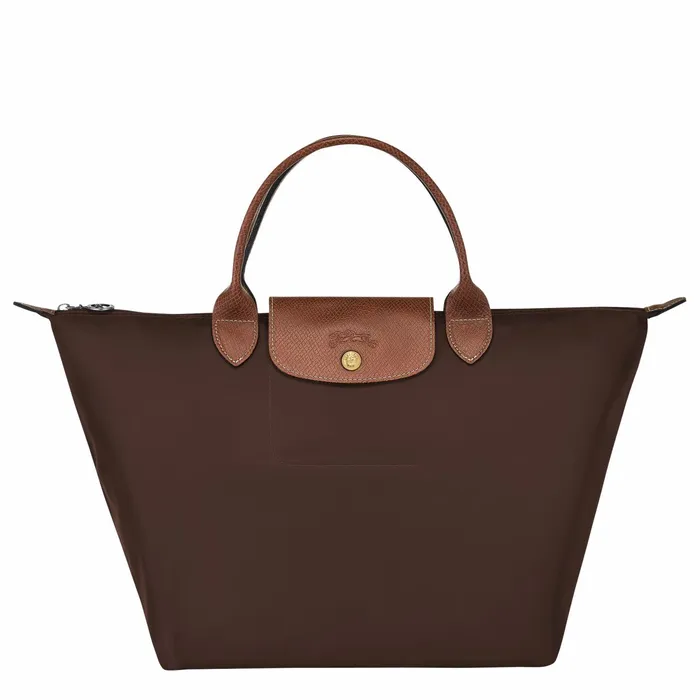 Women Le Pliage Original M Handbag Ebony Longchamp Handbags