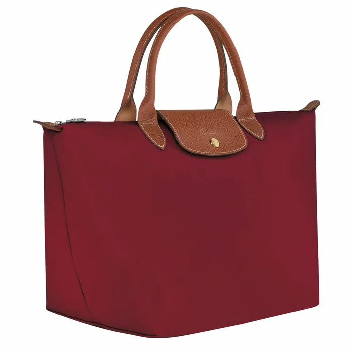 Women Le Pliage Original M Handbag Red Longchamp Handbags