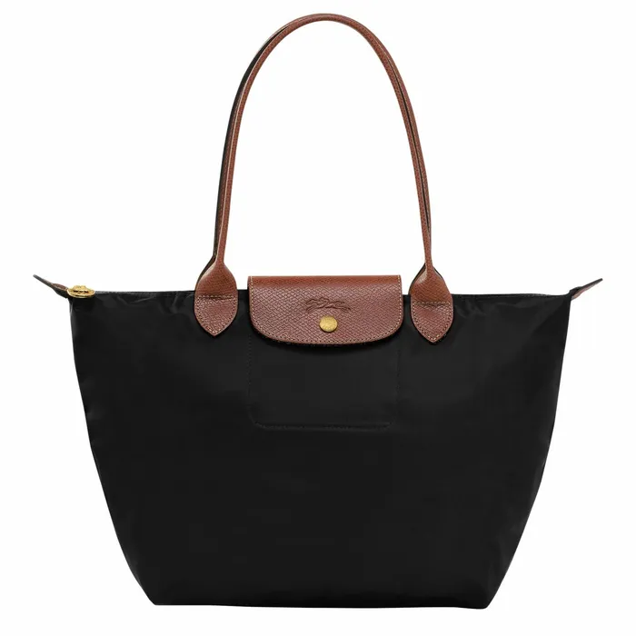 Women Le Pliage Original M Tote Bag Black Longchamp Shoulder Bags