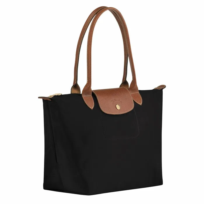 Women Le Pliage Original M Tote Bag Black Longchamp Shoulder Bags