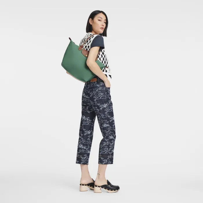 Women Le Pliage Original M Tote Bag Sage Longchamp Shoulder Bags