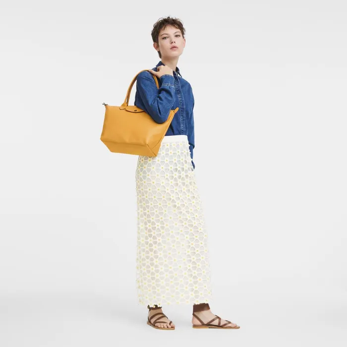 Women Le Pliage Xtra M Tote Bag Apricot Longchamp Shoulder Bags