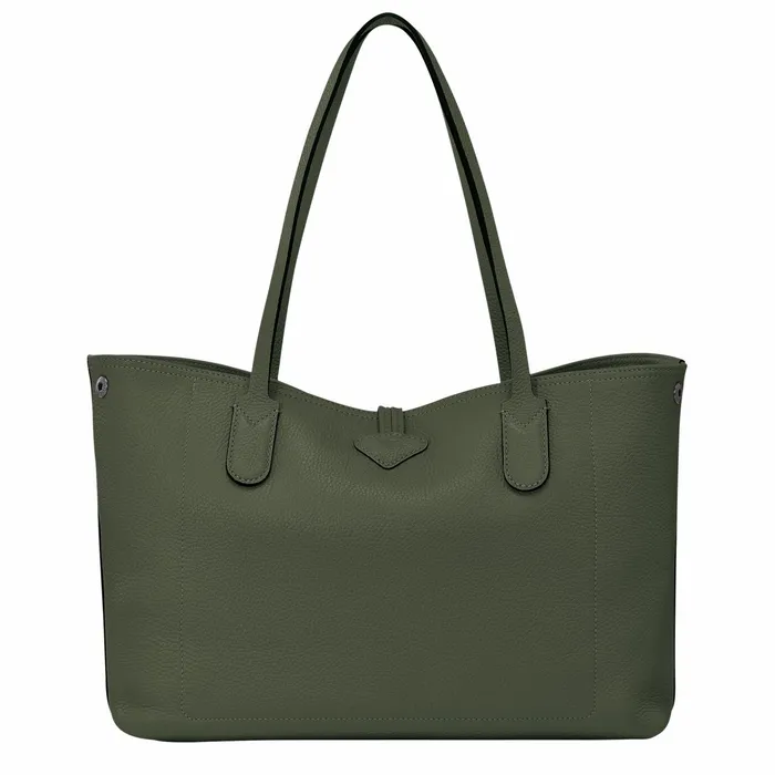 Women Le Roseau Essential L Tote Bag Khaki Longchamp Shoulder Bags