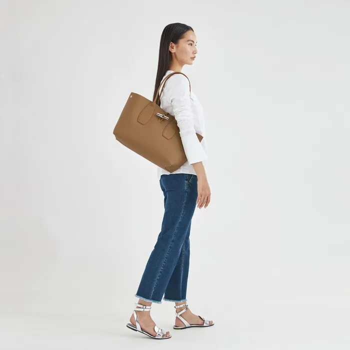 Women Le Roseau L Tote Bag Natural Longchamp Shoulder Bags
