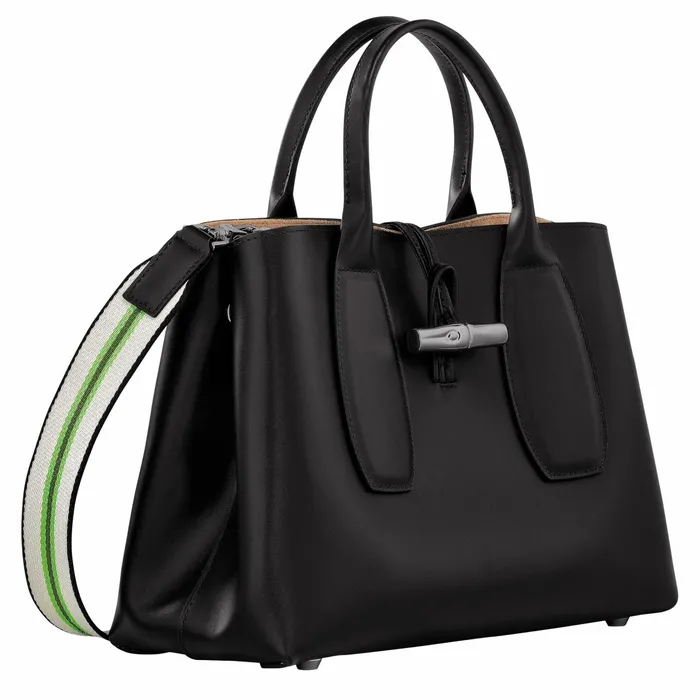 Women Le Roseau M Handbag Black Longchamp Handbags