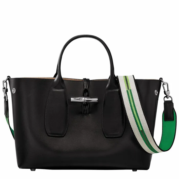 Women Le Roseau M Handbag Black Longchamp Handbags