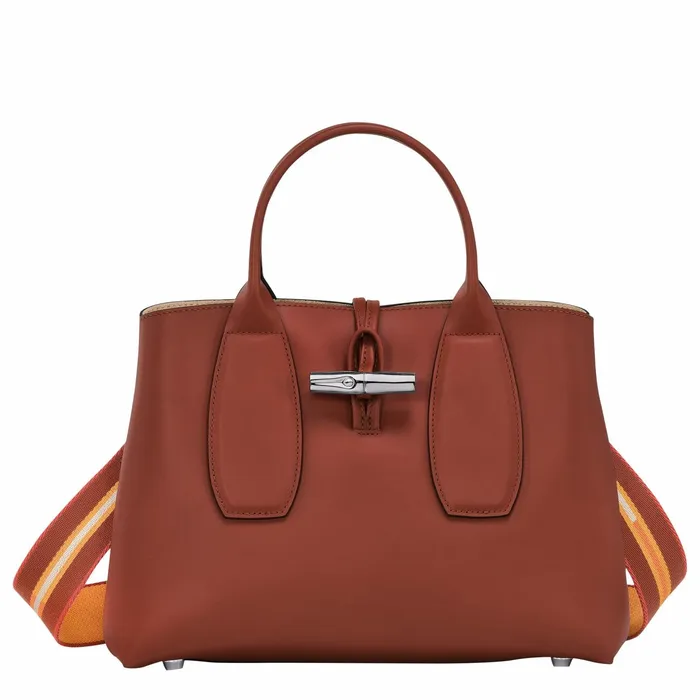 Women Le Roseau M Handbag Mahogany Longchamp Handbags