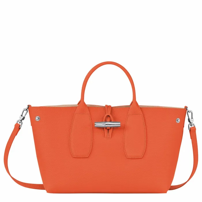 Women Le Roseau M Handbag Orange Longchamp Handbags