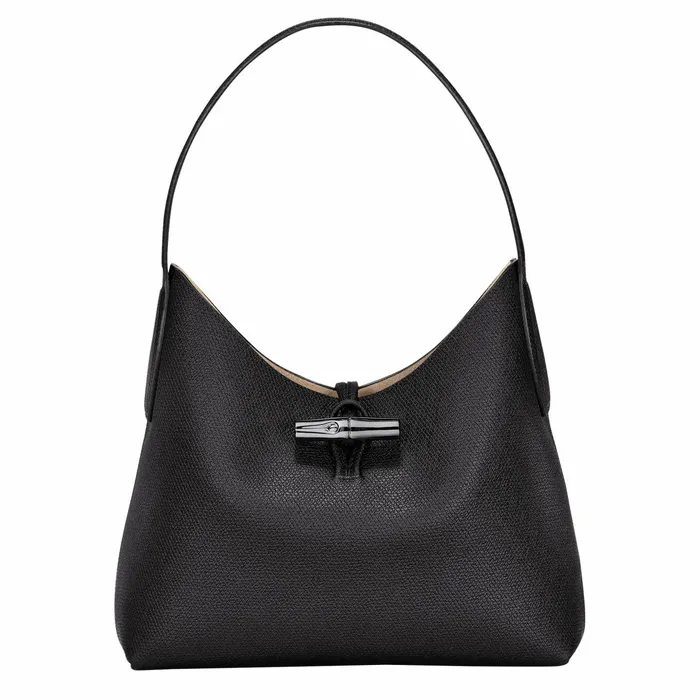 Women Le Roseau M Hobo Bag Black Longchamp Shoulder Bags