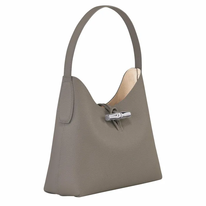 Women Le Roseau M Hobo Bag Turtledove Longchamp Shoulder Bags