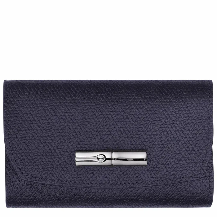 Women Le Roseau Wallet Bilberry Longchamp Leather Wallets
