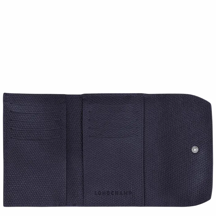 Women Le Roseau Wallet Bilberry Longchamp Leather Wallets