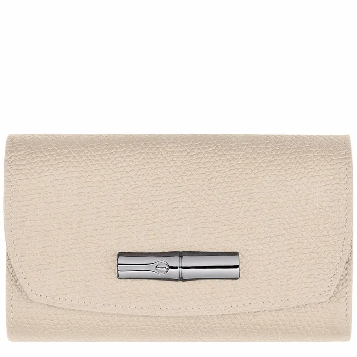 Women Le Roseau Wallet Paper Longchamp Leather Wallets