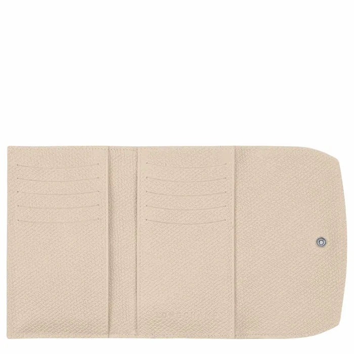 Women Le Roseau Wallet Paper Longchamp Leather Wallets