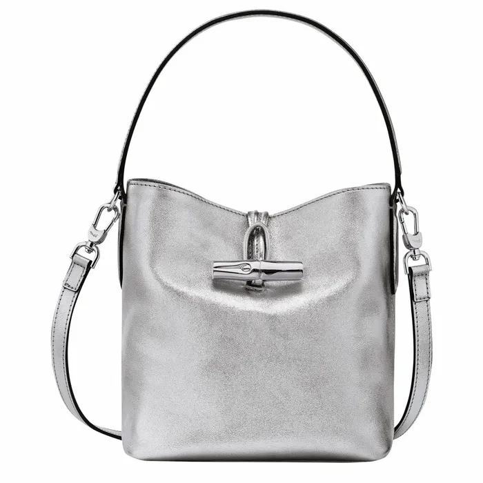 Women Le Roseau XS Bucket Bag Silver Longchamp Crossbody Bags