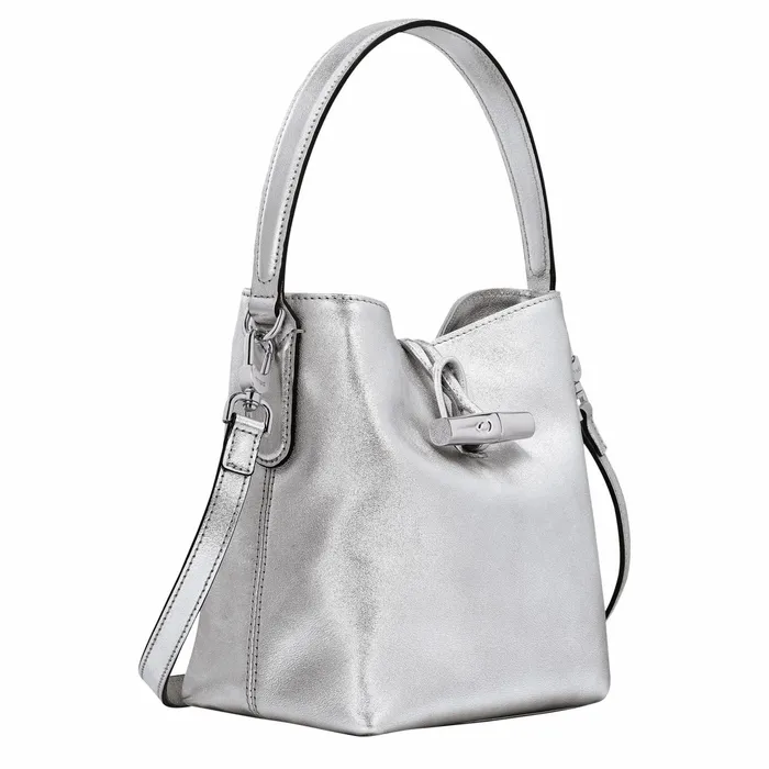 Women Le Roseau XS Bucket Bag Silver Longchamp Crossbody Bags