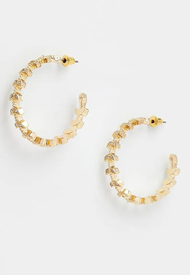Women Leaf Hoop Earrings Maurices Jewelry