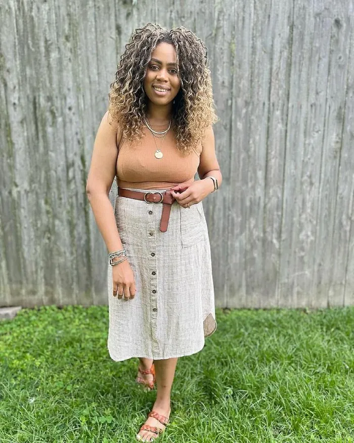 Women Linen Button Front Midi Skirt Maurices Bottoms