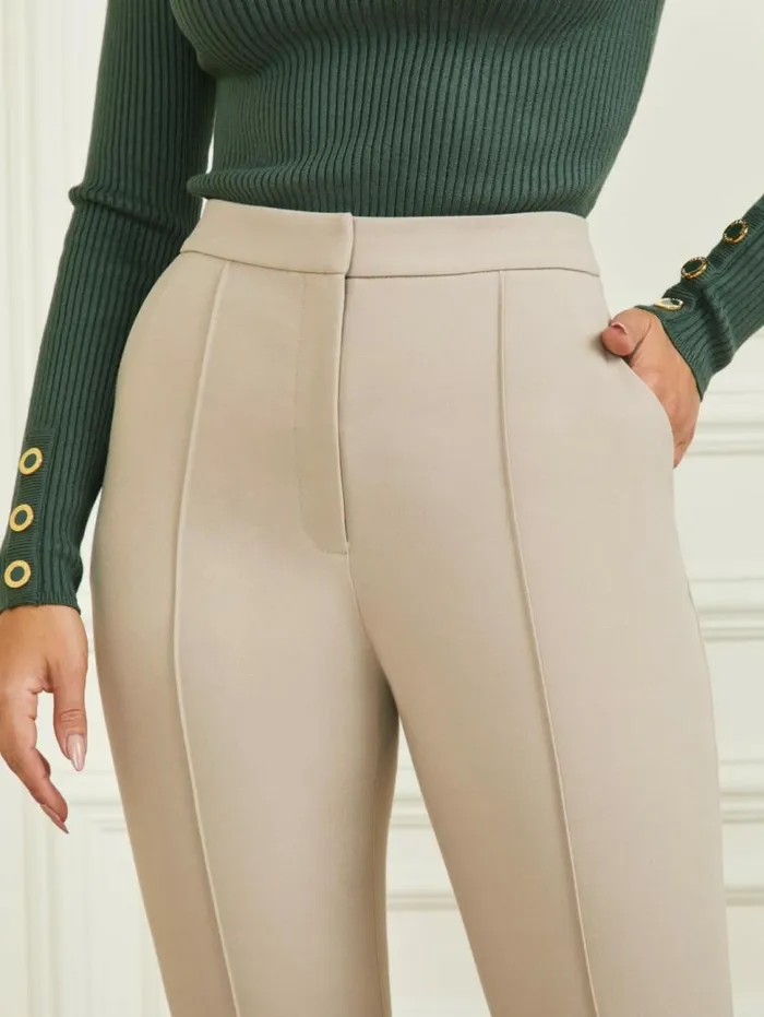 Women Logan Straight Leg Pant Natural Siena Marciano Bottoms Women Logan Straight Leg Pant Natural Siena Marciano Bottoms