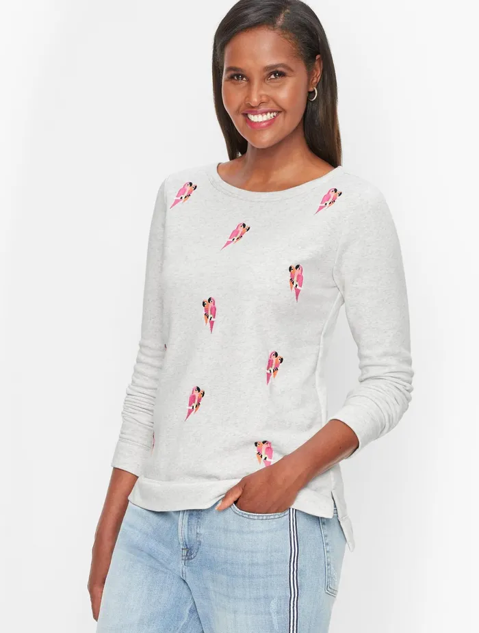 Women Long and 34 Sleeve Talbots HiLo Hem Pullover Vesper Heather