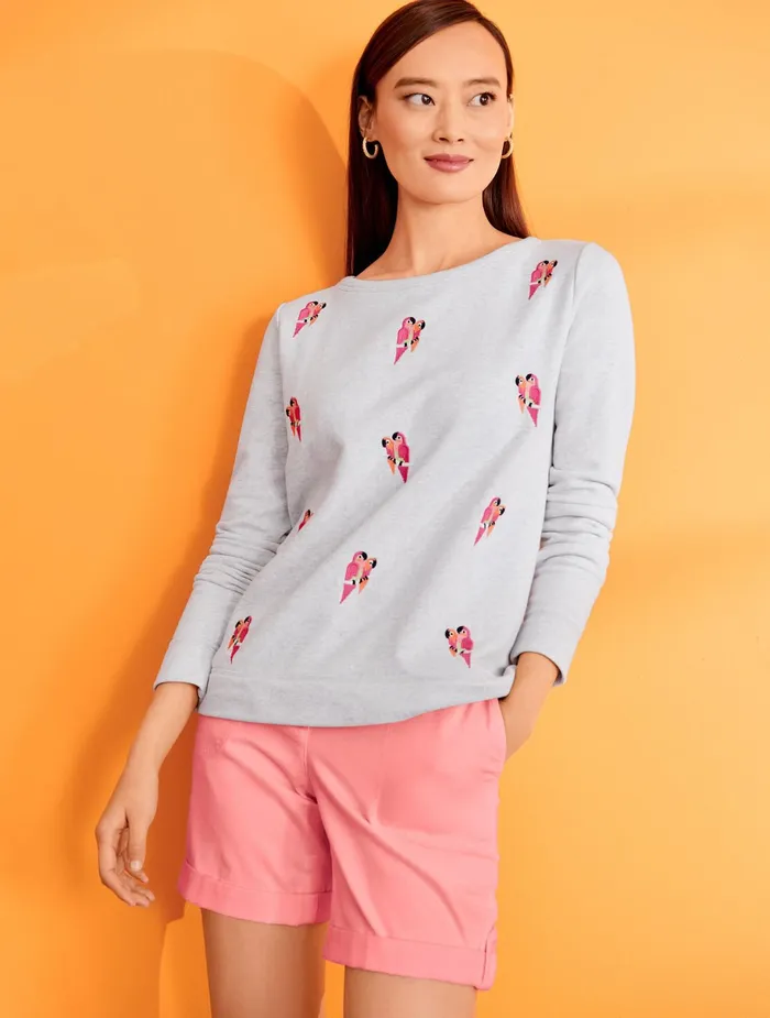 Women Long and 34 Sleeve Talbots HiLo Hem Pullover Vesper Heather