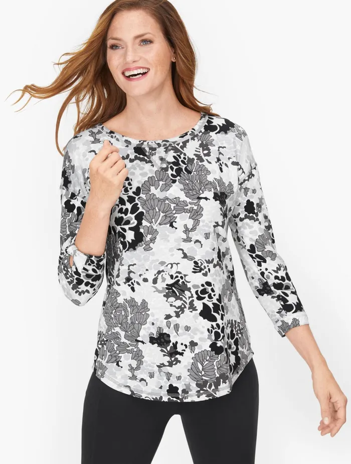 Women Long and 34 Sleeve Talbots Tie Cuff Pullover