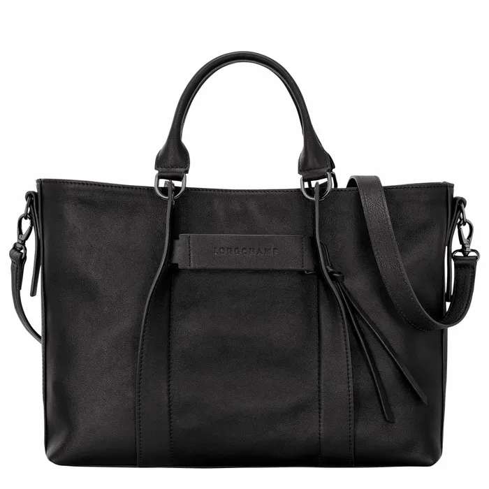 Women Longchamp 3D L Handbag Black Longchamp Handbags