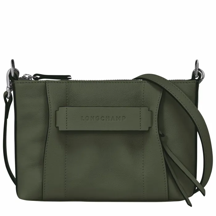 Women Longchamp 3D S Crossbody Bag Khaki Longchamp Crossbody Bags