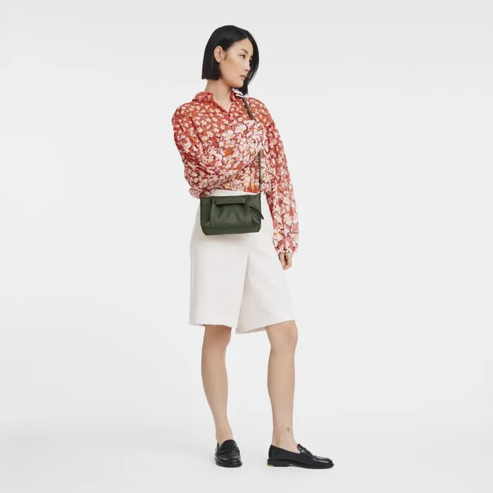 Women Longchamp 3D S Crossbody Bag Khaki Longchamp Crossbody Bags