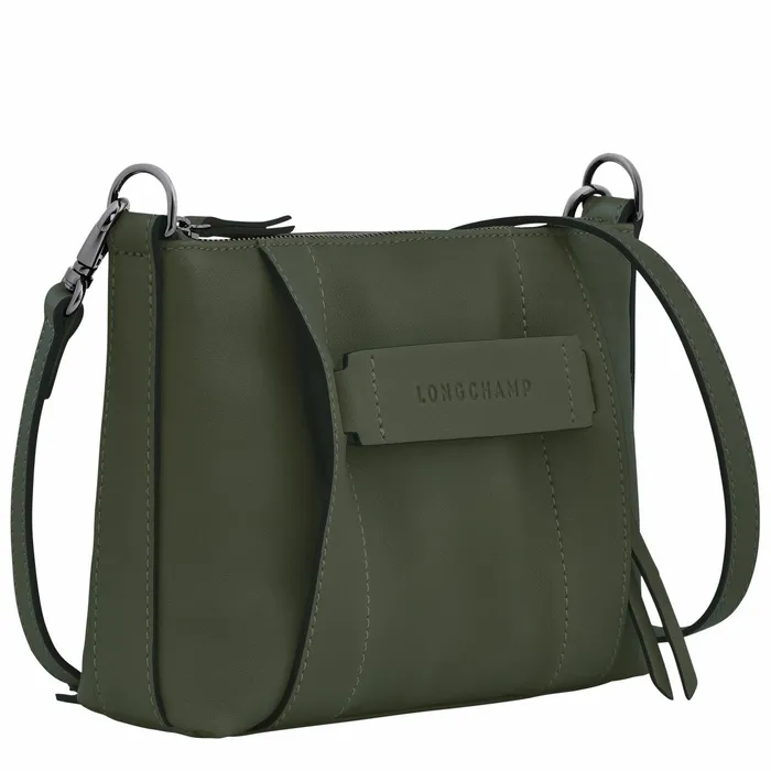 Women Longchamp 3D S Crossbody Bag Khaki Longchamp Crossbody Bags