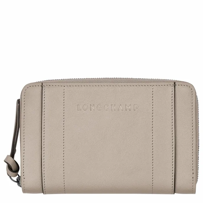 Women Longchamp 3D Wallet Clay Longchamp Leather Wallets