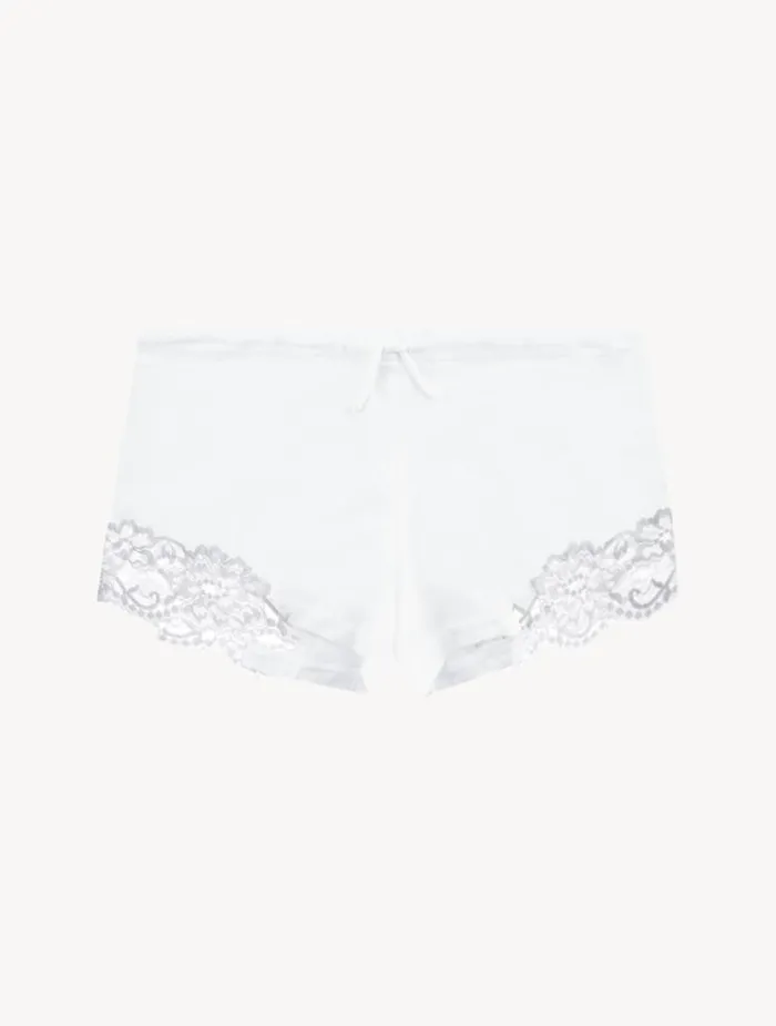 Women Loungewear La Perla White Cotton Sleep Shorts