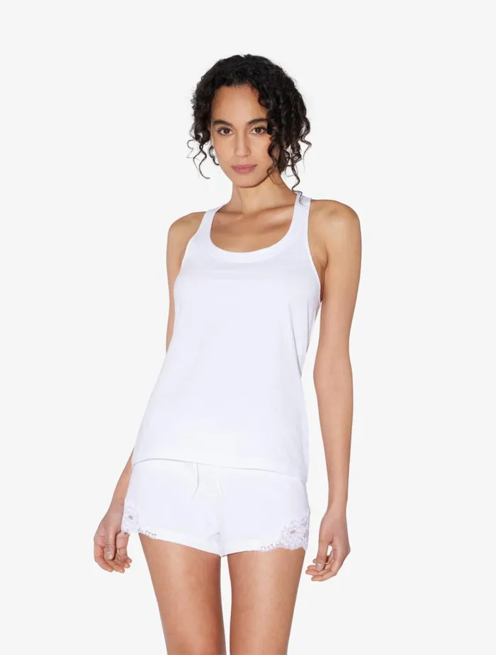 Women Loungewear La Perla White Cotton Sleep Shorts