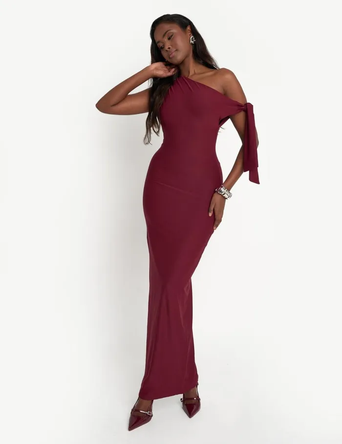 Women Luxe Slinky Tie Detail Maxi Dress Burgundy Burgundy Public Desire Dresses Women Luxe Slinky Tie Detail Maxi Dress Burgundy Burgundy Public Desire Dresses