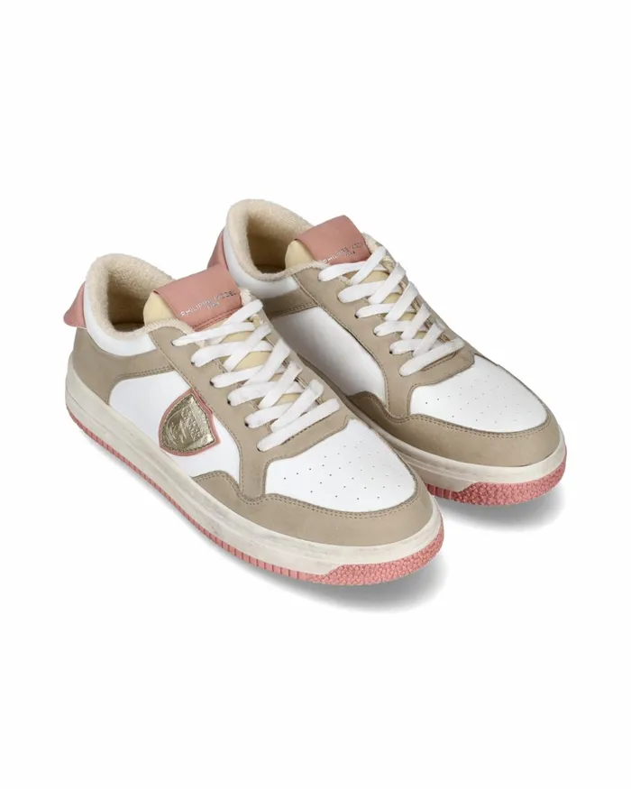 Women Lyon Sneakers WhiteRose Shoes Philippe Model Paris Low