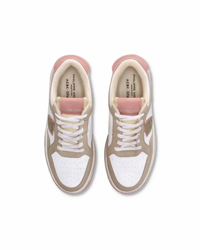 Women Lyon Sneakers WhiteRose Shoes Philippe Model Paris Low
