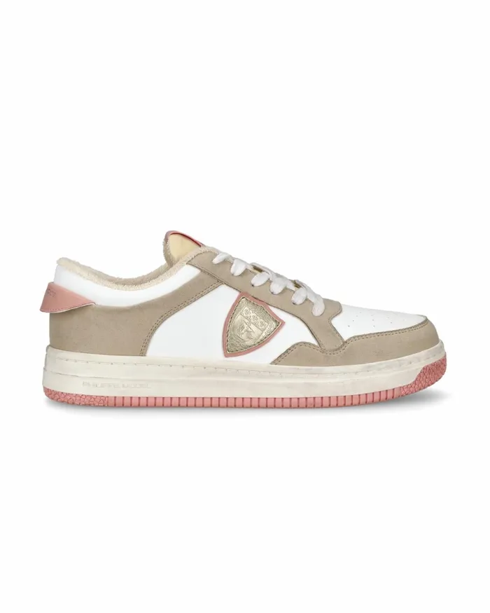 Women Lyon Sneakers WhiteRose Shoes Philippe Model Paris Low