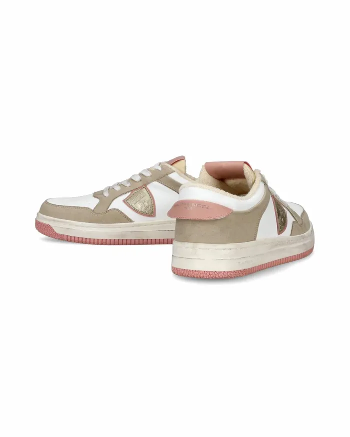 Women Lyon Sneakers WhiteRose Shoes Philippe Model Paris Low