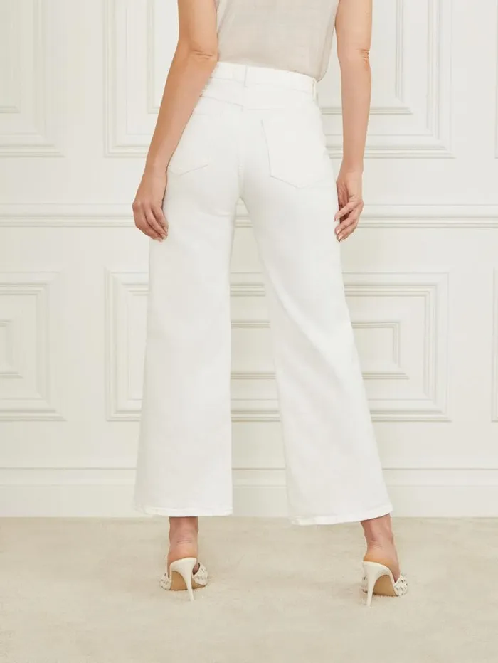 Women Lyric Wide Leg Denim Pant Chalk Wash Marciano Bottoms Women Lyric Wide Leg Denim Pant Chalk Wash Marciano Bottoms