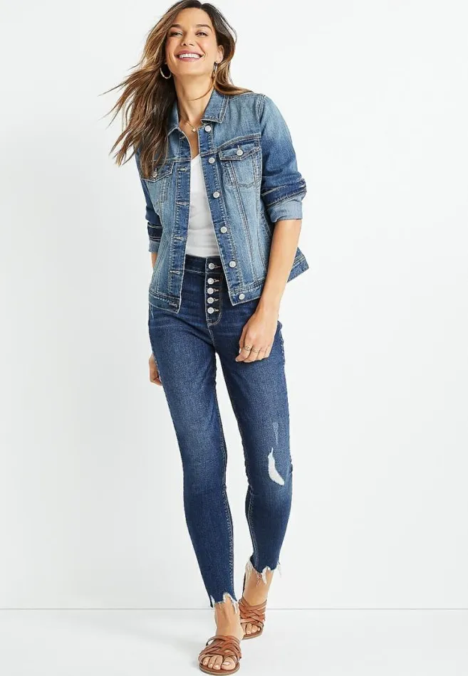 Women M Jeans By Maurices Cool Comfort High Rise Ripped Jegging Maurices Jeans