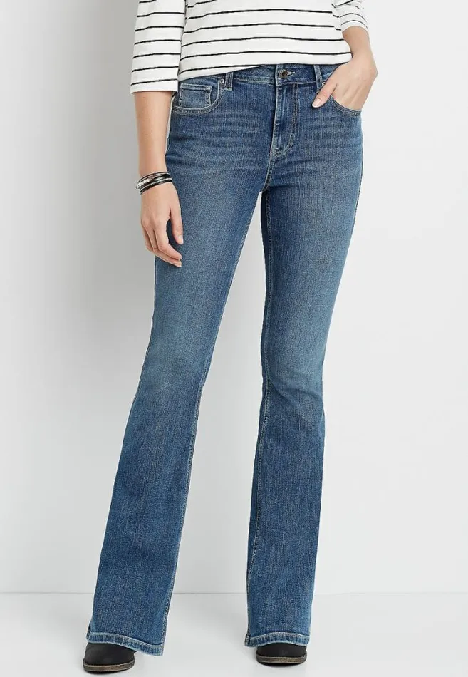 Women M Jeans By Maurices High Rise Medium Wash Flare Leg Jean Maurices Jeans Women M Jeans By Maurices High Rise Medium Wash Flare Leg Jean Maurices Jeans