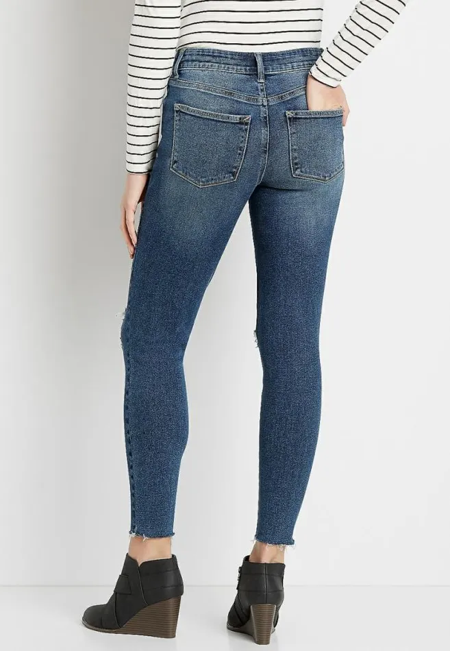 Women M Jeans By Maurices Vintage High Rise Raw Hem Jegging Maurices Jeans