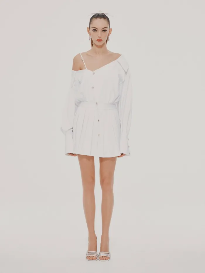 Women Mabilia White Shirt Dress Nana Jacqueline White